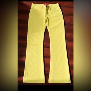 Levi's Yellow Wide Leg Corduroy Pants 5 JR M 32” inseam.